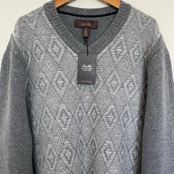 TASSO ELLA cashmere wool sweater grey heavy warm - Picture 2 of 7